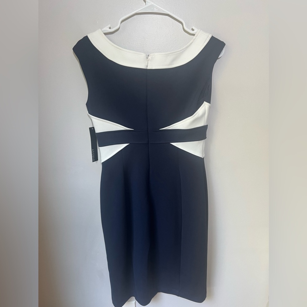 NWT Adorne Color Block Navy & White Dress Women’s Size 4 NEW - Picture 7 of 8
